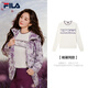 FILA斐樂(lè )官方女子楊冪同款編織衫25春新時(shí)尚休閑刺繡基礎套頭毛衣 淺米白色-IV S 160/80A/S