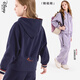迪士尼女童套裝春秋裝兒童運動服大童休閑衛(wèi)衣闊腿褲 L2001藏青色 160
