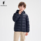 POLOWALK童裝 男女童羽絨服輕薄2024秋冬兒童鴨絨保暖外套休閑 藏青 130 130cm