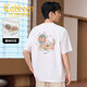 卡賓【趣味印花】男裝 卡通蛇涼感舒適短袖T恤百搭上衣 米白色12