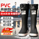 鑄固 雨鞋 高筒束口雨靴男女款防水鞋收口雨靴時(shí)尚松緊長(zhǎng)筒水靴 黑色束口 42碼