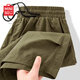 名創(chuàng)優(yōu)品（MINISO）男士短褲夏季新款潮流山系五分褲青少年寬松復(fù)古工裝褲 軍綠 XL