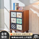 美洛茜斗柜美式鄉村彩繪實(shí)木陽(yáng)臺儲物柜子客廳臥室斗櫥地中海玄關(guān)收納柜 三斗立柜【下單備注顏色】