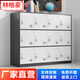 林格豪學(xué)生教室書包柜員工柜鞋柜感應(yīng)鎖密碼鎖儲(chǔ)物柜更衣柜矮柜鐵皮柜 寬12門-灰+白-鑰匙鎖
