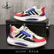 薩拉維夫歐洲站男鞋新款夏季透氣運動(dòng)休閑鞋厚底阿甘高爾夫鞋 米藍紅 38