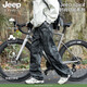 JEEP SPIRIT休閑褲男士2025春秋季新款工裝褲男春季戶(hù)外登山拉鏈沖鋒長(cháng)褲子男 深灰迷彩-三防科技 M