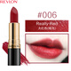 露華濃（Revlon）麗采保濕滋潤唇膏女士啞光黑管口紅女士不掉色美妝化妝品女彩妝 006#大紅色（啞光質地）