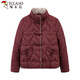 啄木鳥(niǎo)（TUCANO）媽媽冬裝新款羽絨棉服2024中老年女裝保暖小個(gè)子洋氣棉襖外套棉衣 紫紅色 3XL 建議120-135斤左右