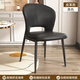 白日造夢(mèng)師北歐輕奢軟包椅高級家用餐椅爆款椅子餐桌椅簡(jiǎn)約現代酒店靠背公寓 經(jīng)典黑-貓抓皮革+超強承重框架 兩把起拍
