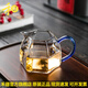 禾器·炫彩棱然茶海寶藍金公道杯 茶具配件全手工高硼硅耐熱加厚玻璃分茶器 棱然茶海（寶藍金）