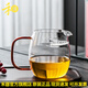 禾器·炫彩月牙款煮茶器煮茶壺茶具高硼硅耐熱加厚大容量玻璃公道杯茶海茶器 晶彩澄然茶器（琥珀色）