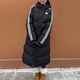 阿迪達斯（adidas）男女情侶裝長(cháng)款羽絨服冬季新款連帽厚運動(dòng)服過(guò)膝保暖防風(fēng)外套 黑色字母LOGO三條紋/2024款 M