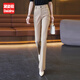 黛姿茹（daiziru）微喇西裝褲女秋季女裝2025新款高腰垂感西褲小個(gè)子休閑工裝喇叭褲 卡其色長(cháng)褲/后平腰 2XL (30) 推薦125-135斤