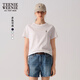 Teenie Weenie小熊2025年白色t恤新款夏季基礎圓領(lǐng)棉短袖上衣女裝 象牙白 M 165