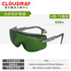 Cloudray激光切割打標機焊接配件 1064nm光纖防護眼鏡 J款-OD8+（T9墨綠）