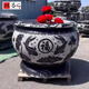 潮思匯石雕魚缸花盆石缸仿古青石圓缸魚缸水槽養(yǎng)魚戶外庭院花園室內(nèi)擺件 【荷花魚】直徑65厘米高50厘米