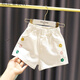 FANCYCHIC1-5歲女寶寶刺繡小花白色牛仔短褲3女童夏季女嬰兒 白色 80