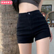 柏潮牛仔短褲女高彈力夏季高腰黑色顯瘦辣妹a字熱褲性感緊身包臀ins潮 黑色【高品質(zhì)】 S 【建議85-95斤】