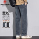 皮爾卡丹（pierre cardin）牛仔褲男夏季薄款韓版復(fù)古直筒褲男士寬松休閑褲子男裝 藍(lán)灰色 32
