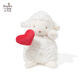 海灣兔Bunnies 小羊玩偶公仔安撫抱睡布娃娃動(dòng)物毛絨玩具送生日新年禮物 824128C 抱愛(ài)心小羊 17cm