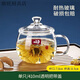 FANCYCHIC帶蓋玻璃杯花茶杯子大肚耐高溫帶把公室喝水杯泡茶 透明把帶蓋-耐熱120度 410ml
