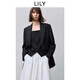 LILY零壓西裝2025春新款精致正肩收腰顯瘦通勤高級感西服外套女 510黑 L