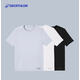 迪卡儂（DECATHLON）速干t恤男夏訓(xùn)練休閑寬松透氣健身跑步速干衣短袖MSJT 黑白灰三件套 L （歐碼偏大）