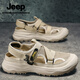 Jeep吉普男鞋春夏2025新款包頭涼鞋男鏤空網(wǎng)眼透氣外穿沙灘鞋戶外涼拖 沙色 41