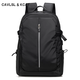 CavlslKcat雙肩包男士休閑背包商務(wù)筆記本電腦包大容量旅行包高中大學(xué)生書(shū)包 黑色加大款16寸 32*13*50cm