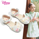 迪士尼（Disney）童鞋女童夏季涼鞋國風漢服鞋繡花鞋兒童斷腰皮鞋DP22525米白34碼
