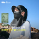 蕉下（beneunder）女士護頸防曬面罩帶帽檐防護口罩保暖面罩戶(hù)外保暖臉基尼口罩SS44 石墨灰
