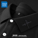 真維斯（JEANSWEST）短袖polo衫男父親節(jié)禮物商務(wù)休閑男士翻領(lǐng)t恤男涼感冰絲半袖上衣 黑色 小草書英文_K_左領(lǐng)角 L