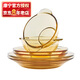 康寧餐具 6頭耐高溫琥珀色玻璃碗盤(pán)子餐具套裝碗碟套裝 OV6（碗2+小盤(pán)2+大盤(pán)2） 6頭