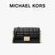 MICHAEL KORS新年禮物MK女士包包TRIBECA斜挎包手拿包大號黑色/金色