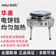 HOPOOT華美美電餅鐺商用立式烙餅機(jī)YXD-45雙面加熱烤餅醬香餅煎餅機(jī)千層餅機(jī)不銹鋼臺式烤爐煎餃煎包機(jī) YXD-45J (電壓：220V) 鍋沿2cm