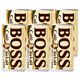 三得利（Suntory）三得利boss系列咖啡飲料 日本進口即飲微糖彩虹牛奶黑咖啡多口味 BOSS香濃牛奶味咖啡飲料 185g*6瓶