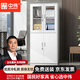 中偉（ZHONGWEI）文件柜鋼制鐵皮柜資料室檔案柜通雙節(jié)儲(chǔ)物柜書柜員工柜等體器械柜