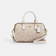 蔻馳（COACH）【官方授權店】女士手提單肩斜挎包波士頓包PVC配皮送女友禮物 CW329IMXDM淺卡其色