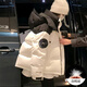 FENGEYA香港潮牌2025新款短款輕暖女款羽絨服女裝冬款衣服派克服女士外套 白色 M (建議136-155)