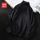 名創(chuàng)優(yōu)品（MINISO）高領(lǐng)毛衣男秋冬季加絨加厚針織衫休閑百搭長袖純色高領(lǐng)保暖打底衫  【高領(lǐng)】黑色(空白) M 170(體重100-120斤左右)