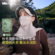 蕉下（beneunder）女士護頸防曬面罩帶帽檐防護口罩保暖面罩戶(hù)外保暖臉基尼口罩SS44 云霾粉