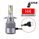汽車(chē)LED大燈燈泡超亮近光燈遠光遠近一體H7H1H4改前大燈12v24v 典藏版【H4單只】+防塵套