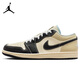Jordan休閑鞋男AJ 1喬丹JORDAN 1低幫運動(dòng)鞋HQ3437-101米黑42.5