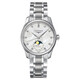 浪琴（LONGINES）手表名匠系列時(shí)尚簡(jiǎn)約女士手表月相貝母鑲鉆盤自動(dòng)機(jī)械女表 L2.409.4.87.6機(jī)械鋼帶34mm