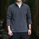 羅則男士加絨打底衫長(cháng)袖t恤男衛衣立領(lǐng)半拉鏈衣服男裝秋2025冬季新款 深灰 XL