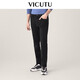 威可多（VICUTU）舒暖牛仔男士彈力商務(wù)通勤牛仔褲休閑褲 黑色 175/84B