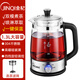 金杞（JINQI）煮茶器全自動第七代蒸茶壺玻璃煮茶壺黑茶養(yǎng)生壺電茶壺蒸汽泡茶壺不銹鋼保溫款 銀黑色 （304 單網(wǎng)款） 1.3L