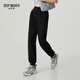 深呼吸DEEP BREATH女裝高腰慢跑運動(dòng)休閑束腳衛褲女A100229 黑 M (3)