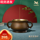 銅師傅 《 銅香爐》客廳 桌面 銅擺件 家居裝飾工藝品 簋式宣德?tīng)t