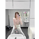 LDBE粉色麻花v領(lǐng)毛衣女2025新款秋冬慵懶風(fēng)設計感修身顯瘦針織上衣春 粉色 S